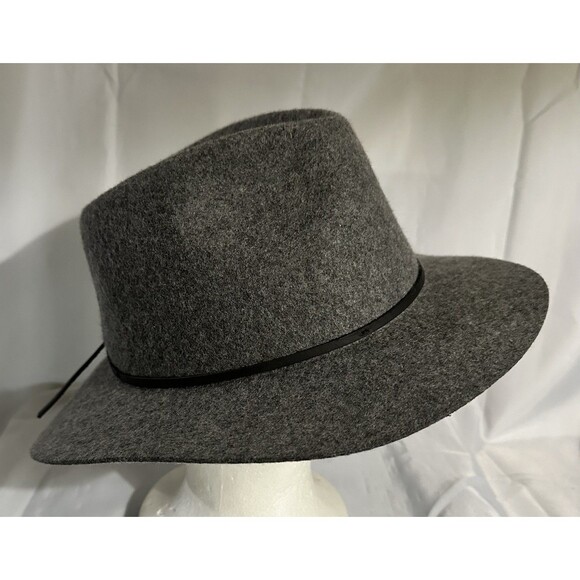 Brixton Unisex Welsey Fedora Hat Dark Gray Wool Size S Adjustable Band main image 4
